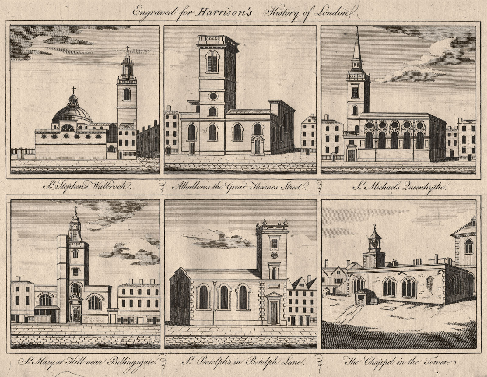 CITY CHURCHES St Stephen Walbrook. St Michael Queenhithe. St Mary at Hill 1776